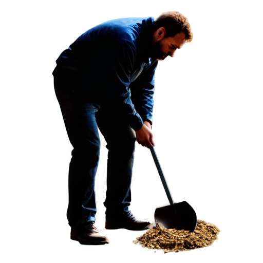 man with a metal detector looking for treasure - icon | sticker