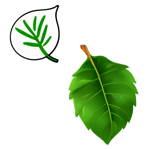Coca leaves - icon | sticker