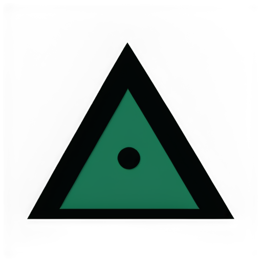 green masson triangle with eye, darknet style - icon | sticker