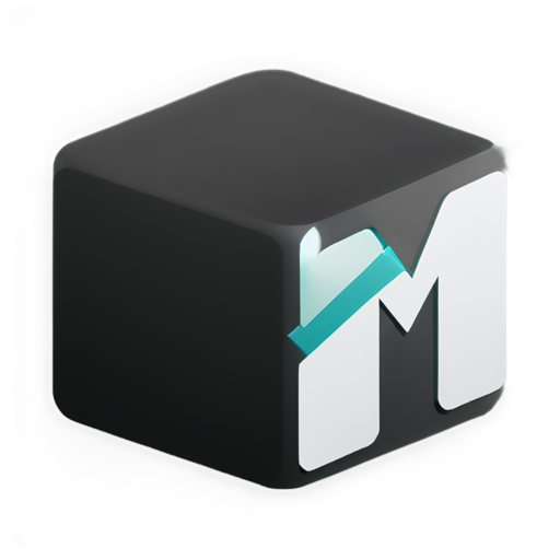 Minecraft style word: M - icon | sticker