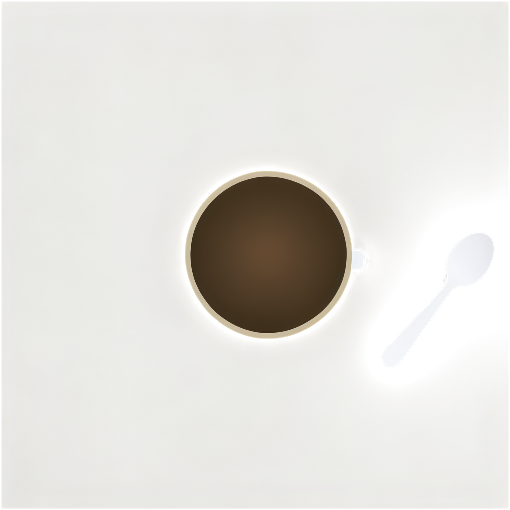 A circular logo, Inside is a coffee cup, and under the coffee cup there is a cup plate and a coffee spoon, which is the logo of a coffee shop - icon | sticker