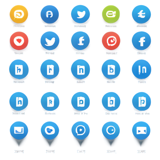 social media market - icon | sticker