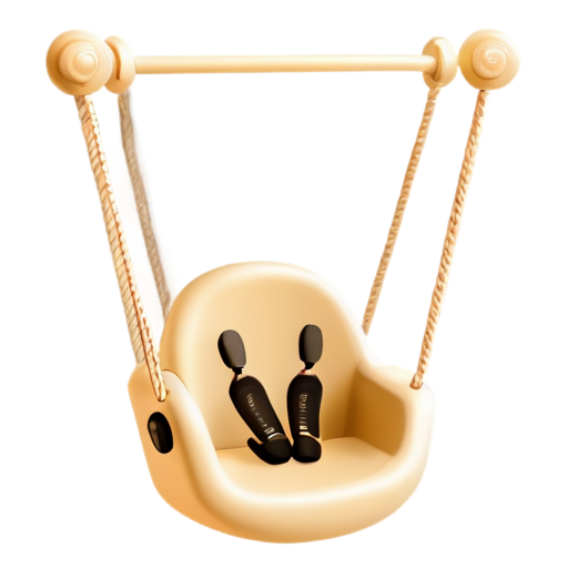 baby swing icon light beige no background - icon | sticker