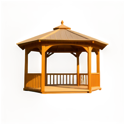 wooden gazebo - icon | sticker