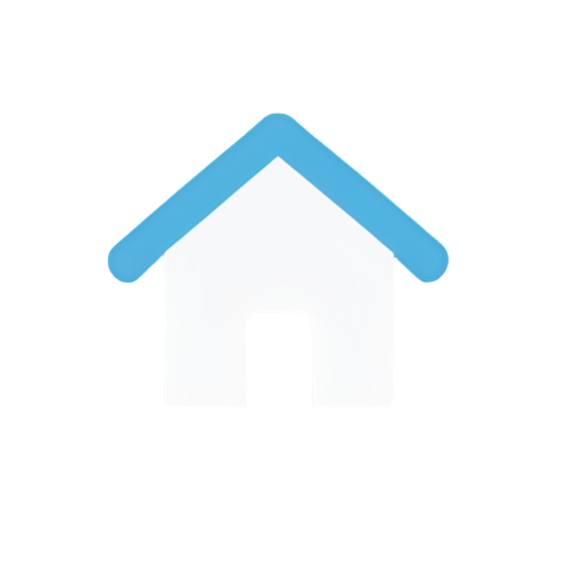 logo in the form of a house, in white and blue colors - icon | sticker