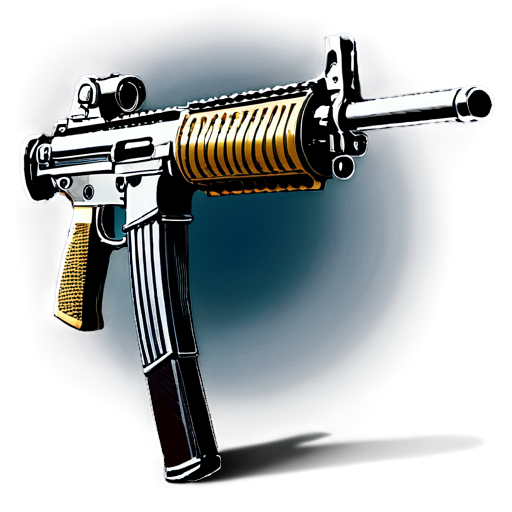 skill icon, machine gun shoot - icon | sticker