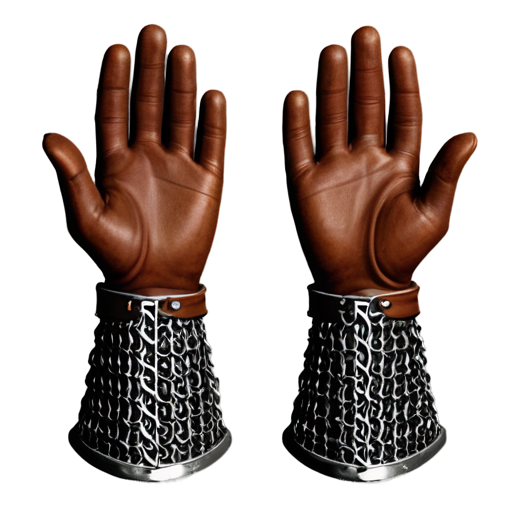 Simple poor medieval chainmail gauntlets - icon | sticker