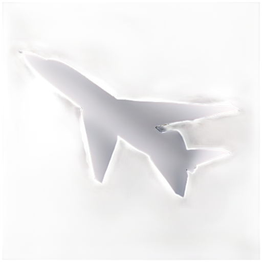 An icon of a plane with motion lines behind it, indicating fast movement. The plane is sleek and modern, colored in a metallic silver icon\ - icon | sticker