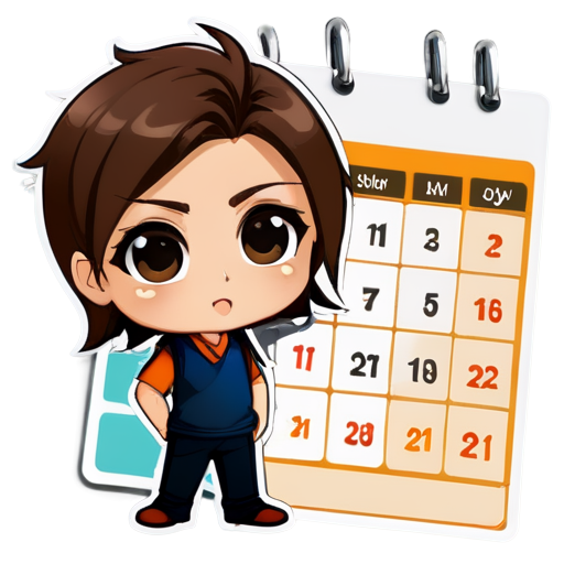 max power with calendar management - icon | sticker