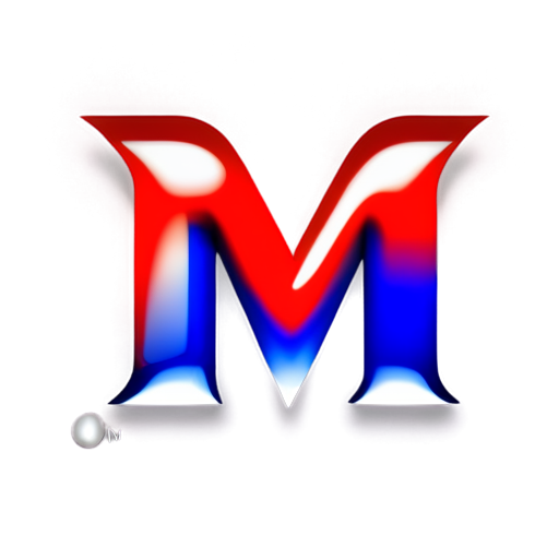 I would like a letter "M" in a curved and bubble style, with the primary color HEX #7db8ca. - icon | sticker