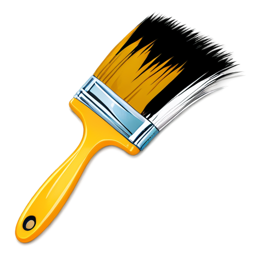 paint brush with pain - icon | sticker