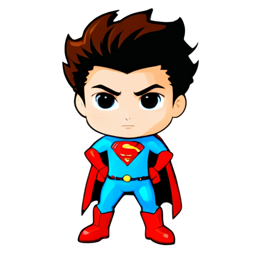 star with superhero clothes - icon | sticker