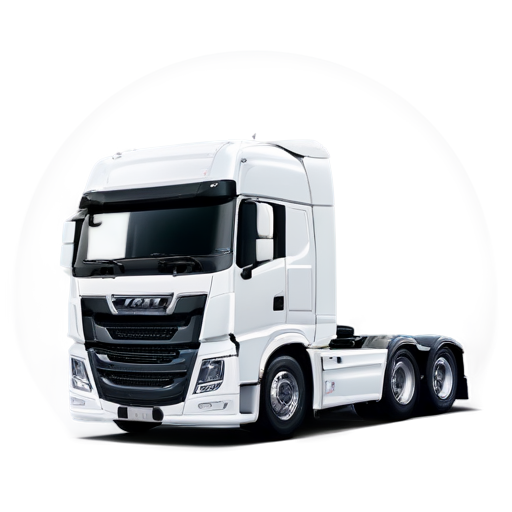 BOHROM, The design should feature a modern, stylized truck inside a semi-circle on the left. The truck should be facing to the right, symbolizing forward motion. - icon | sticker