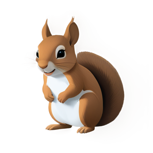 Mammal hybrid of a squirrel and a mouse. Rodent that searches for quotes like nuts and puts them in its backpack that it's wearing. Adventurous. Curious. Persistent. Facing the camera. - icon | sticker