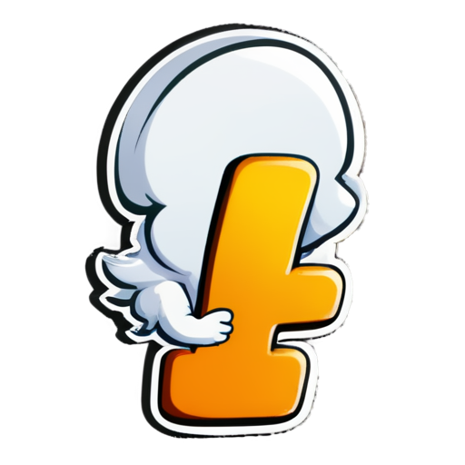 White background, a letter H - icon | sticker