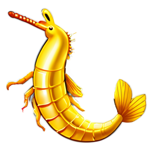 golden shrimp - icon | sticker