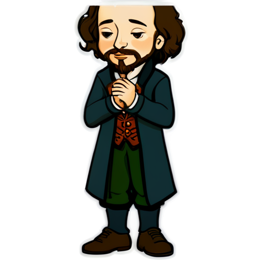 William Shakespeare sobs of happiness - icon | sticker