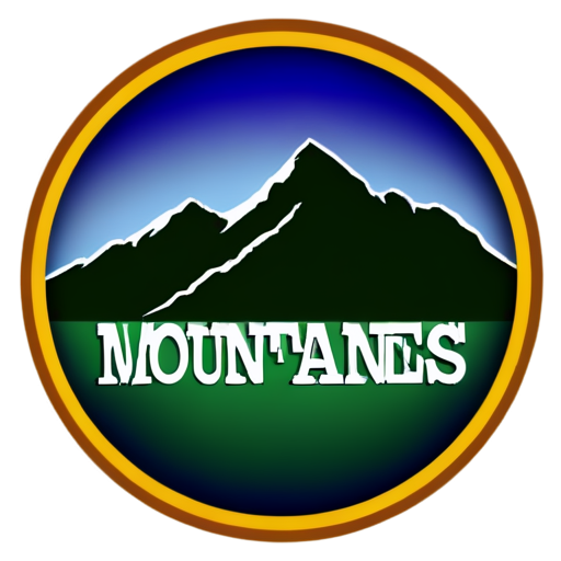 logo mountains - icon | sticker