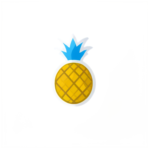 pineapple ring, flat icon - icon | sticker