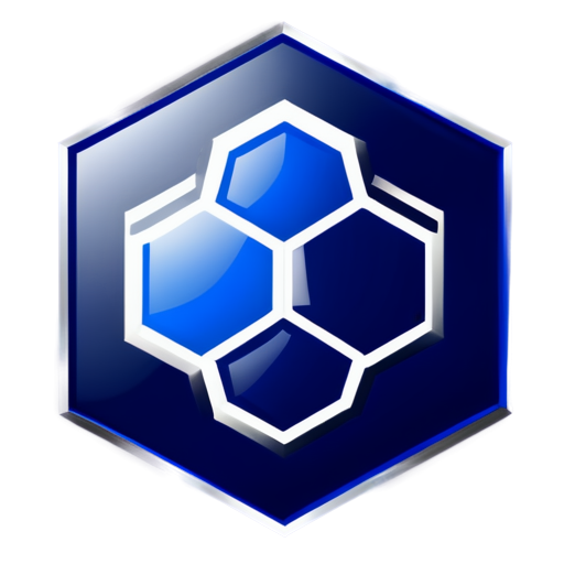 Two tones, strict, hexagon, сompany logo - icon | sticker
