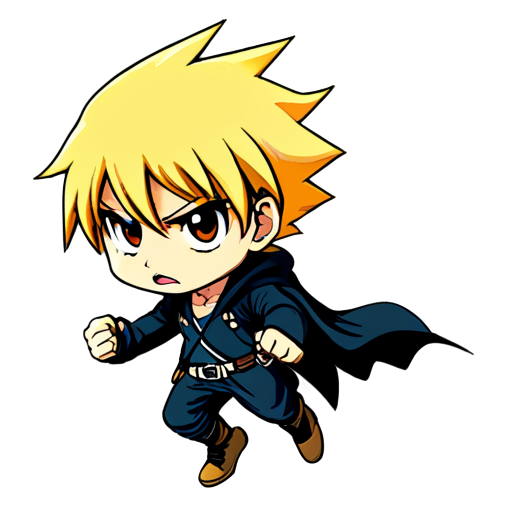 Angry anime chibi - icon | sticker