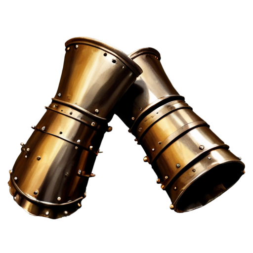 Simple poor medieval plate gauntlets - icon | sticker